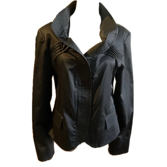 MCM Black Satin Evening Jacket size 8 pristine - Picture 1 of 7